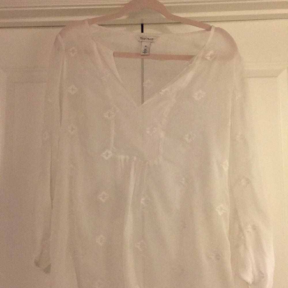 Sheer white shirt